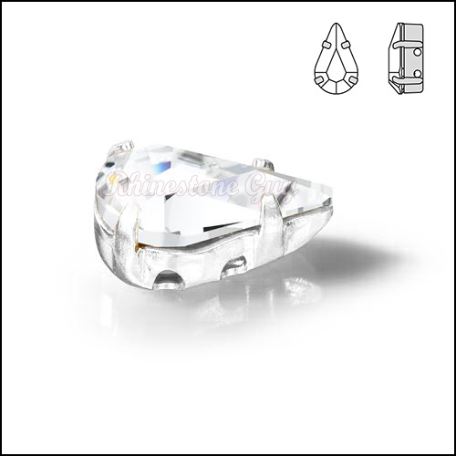 preciosa maxima pear in setting crystal